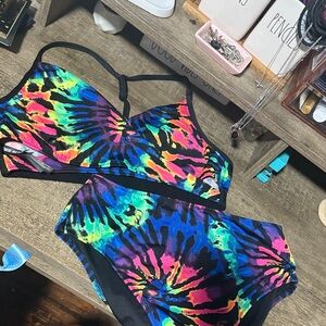 PINK Victoria's Secret Tie-Dye Bikini Set